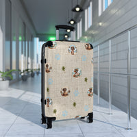 Medium Size Suitcase with Dachshund Design