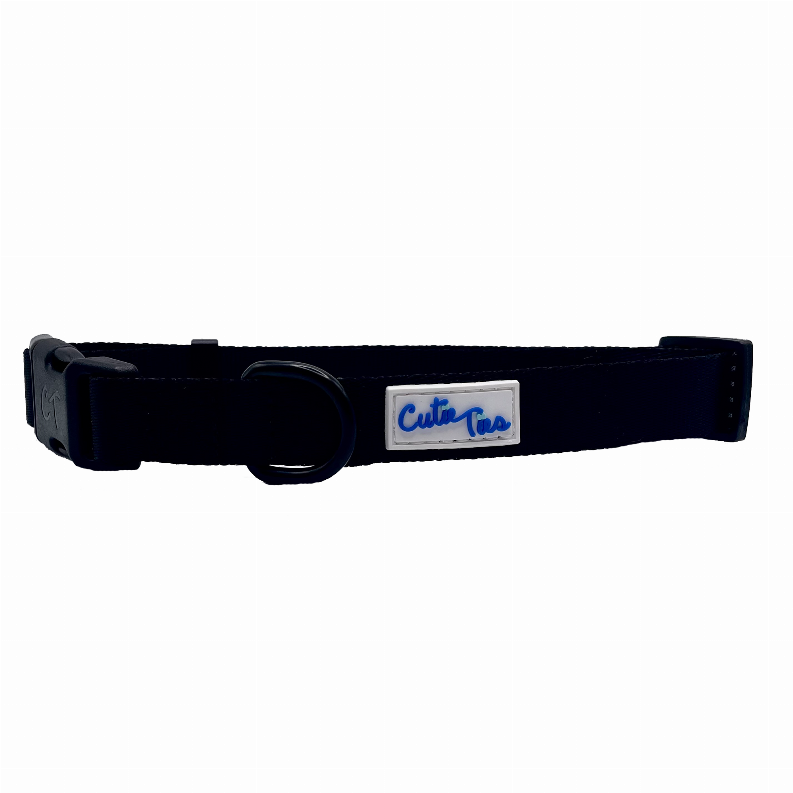 Cutie Ties black dog collar - S,M, L