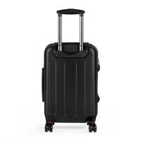 Brown linen with dachshunds graphic carry-on suitcase