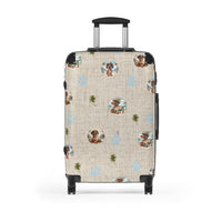 Medium Size Suitcase with Dachshund Design