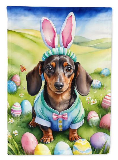 dachshund Easter egg hunt garden flag