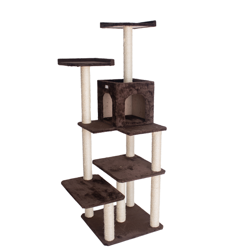 66&quot; tall free standing cat tree