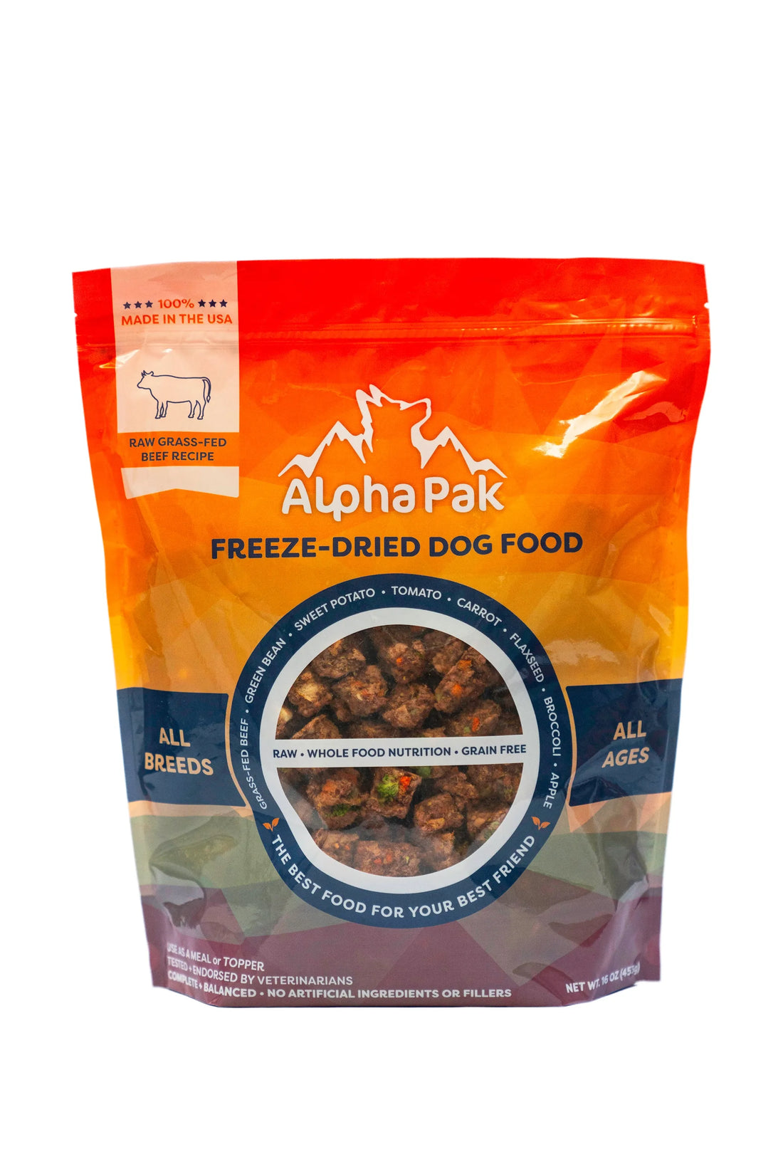 Beef freeze-dried raw dog food