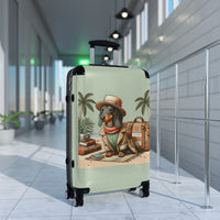 Medium Size Suitcase - Dachshund on Vacation