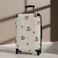 Medium Size Suitcase with Dachshund Design