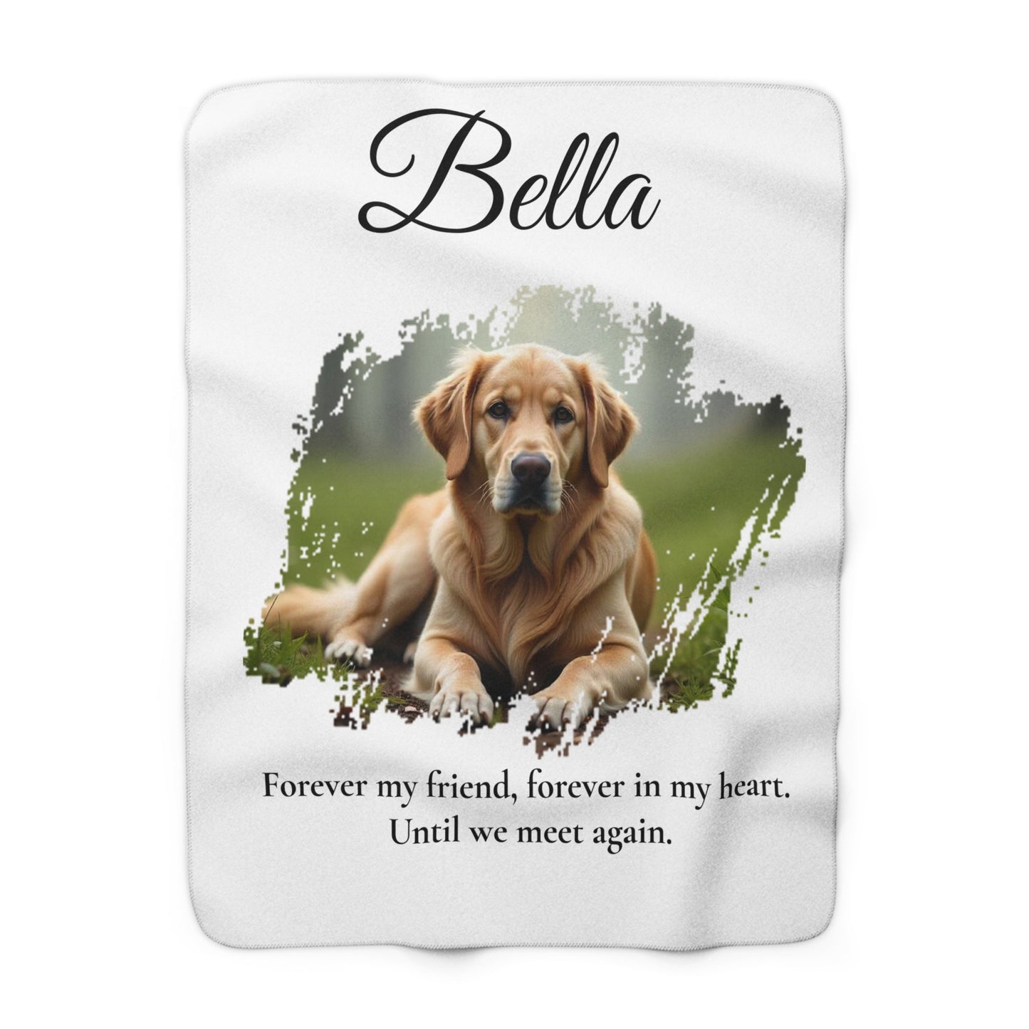 Personalized  "Forever in my heart" Memorial Sherpa Fleece Blanket