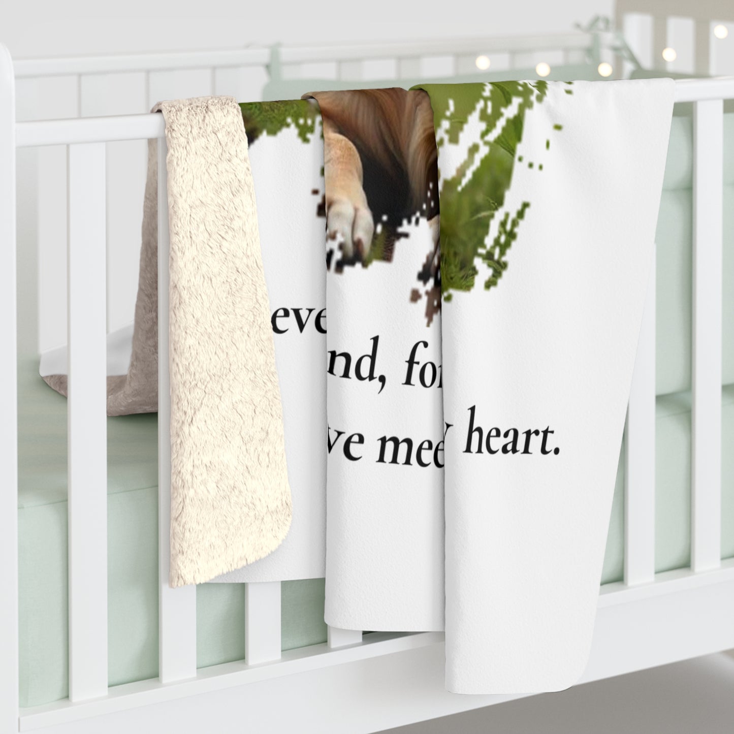 Personalized  "Forever in my heart" Memorial Sherpa Fleece Blanket