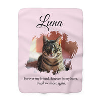 Personalized  "Forever in my heart" Memorial Sherpa Fleece Blanket