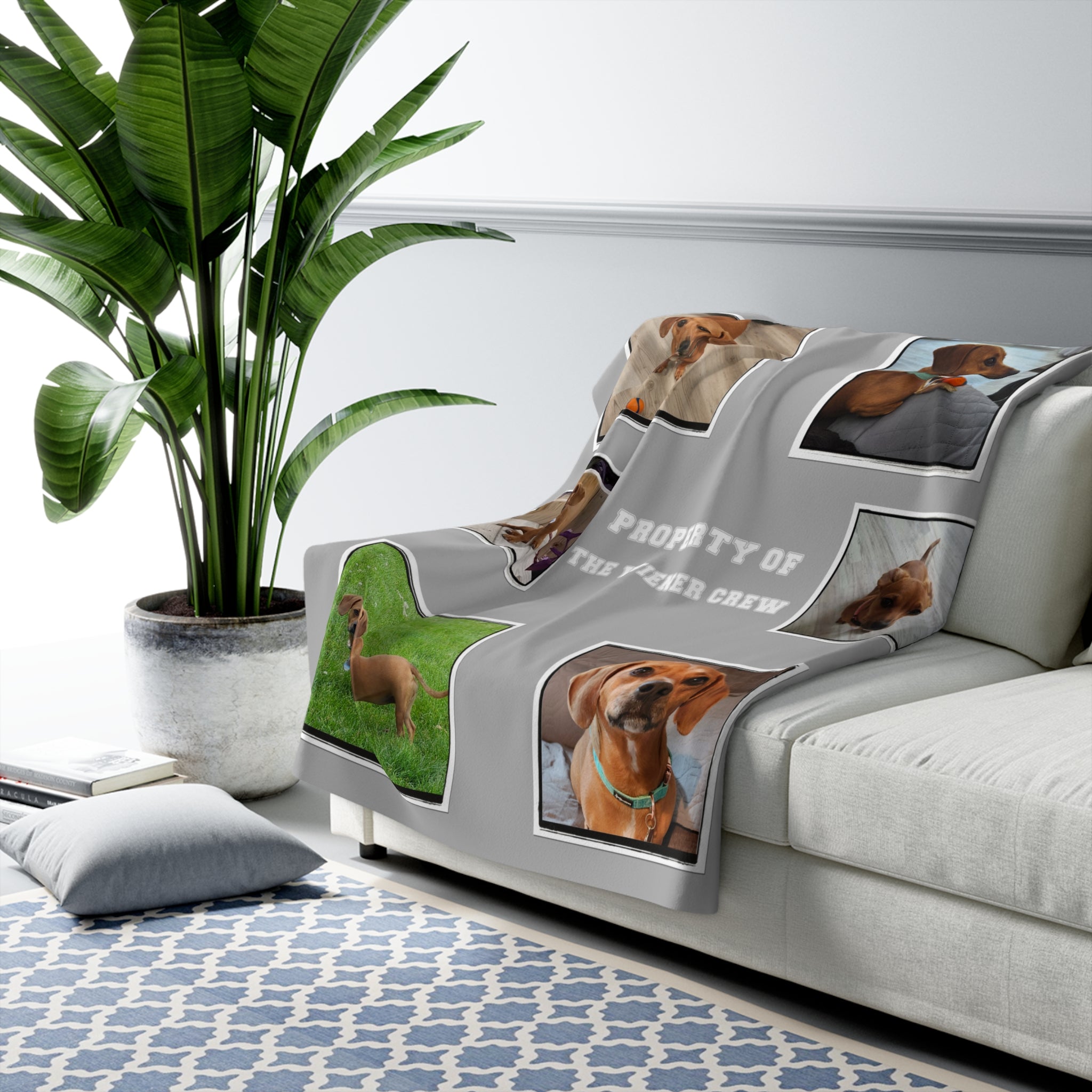 50x60" Personalized Wiener Crew Sherpa Fleece Blanket