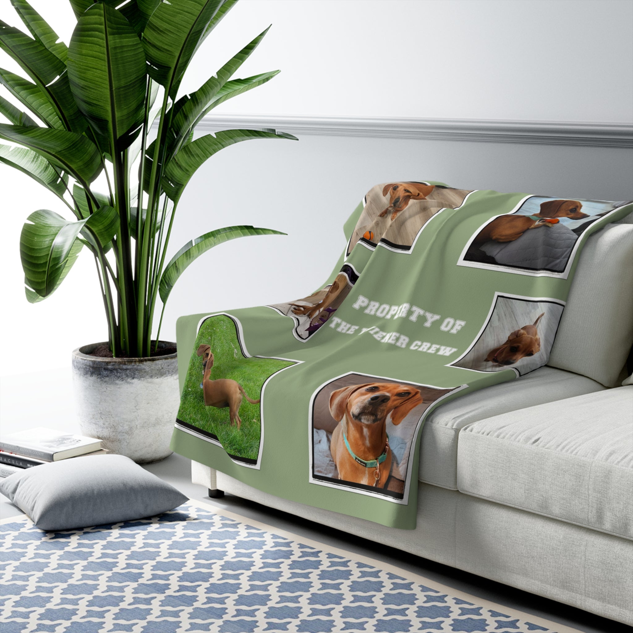 50x60" Personalized Wiener Crew Sherpa Fleece Blanket