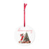 round clear acrylic ornament with dachshund in Santa suit decorating a  Christmas tree - Santa Paws is coming to town