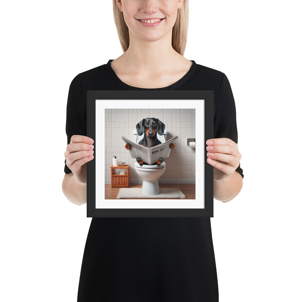 &quot; The Morning News&quot; framed print 10x10&quot; black wood frame