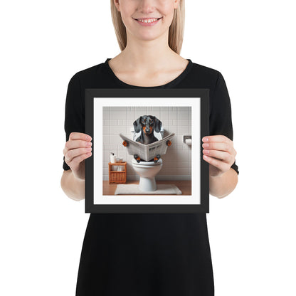 &quot; The Morning News&quot; framed print 10x10&quot; black wood frame