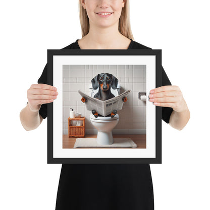 &quot; The Morning News&quot; framed print 14x14&quot; black wood frame