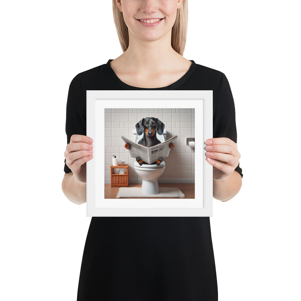 &quot; The Morning News&quot; framed print 10x10&quot; white wood frame