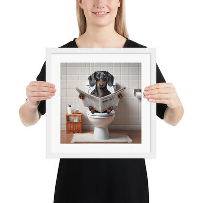 &quot; The Morning News&quot; framed print 14x14&quot; white wood frame