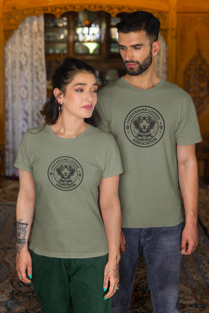 Dachshund Lovers Association unisex t-shirt - olive green