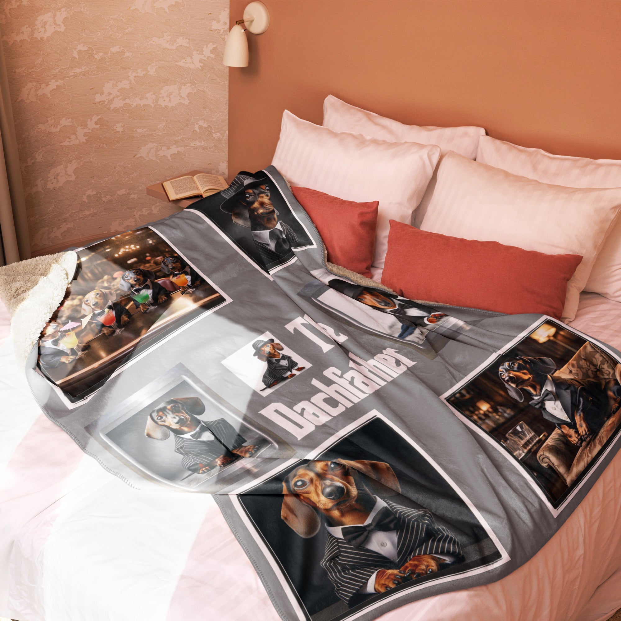 "The Dachfather"  50x60" Sherpa Fleece Blanket
