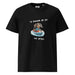 Black unisex organic cotton t-shirt with 